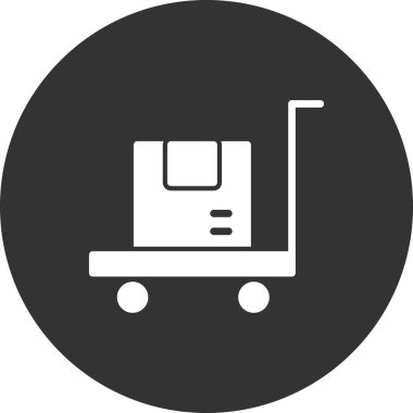 forklift simge vektör illüstrasyonu 