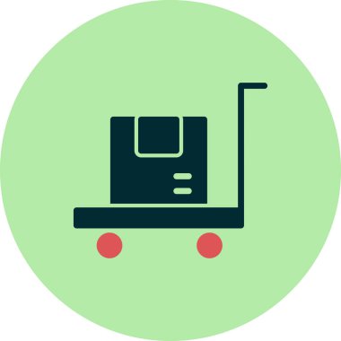 forklift simge vektör illüstrasyonu 