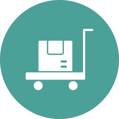 forklift simge vektör illüstrasyonu 