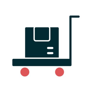 forklift simge vektör illüstrasyonu 