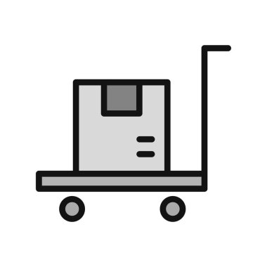 forklift simge vektör illüstrasyonu 