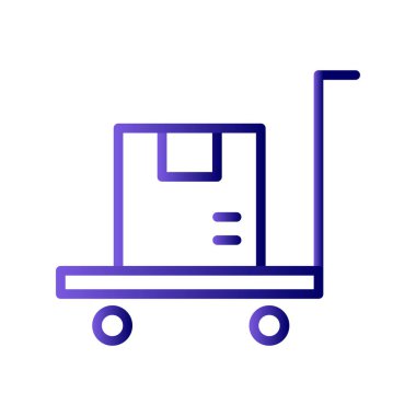 forklift simge vektör illüstrasyonu 