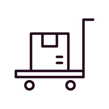 forklift simge vektör illüstrasyonu 