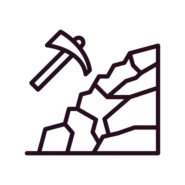 Minería Icono Web Diseño Simple — Vector de stock
