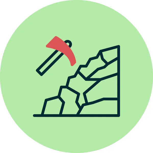 Mining Web Icon Simple Design — Stock Vector