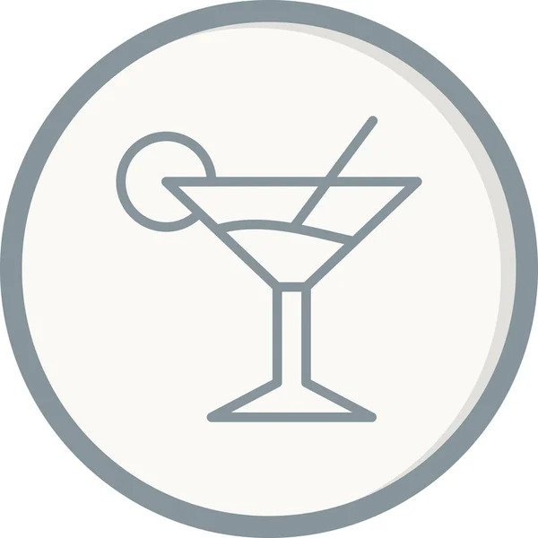 Martini Web Icon Vektor Illustration — Stockvektor