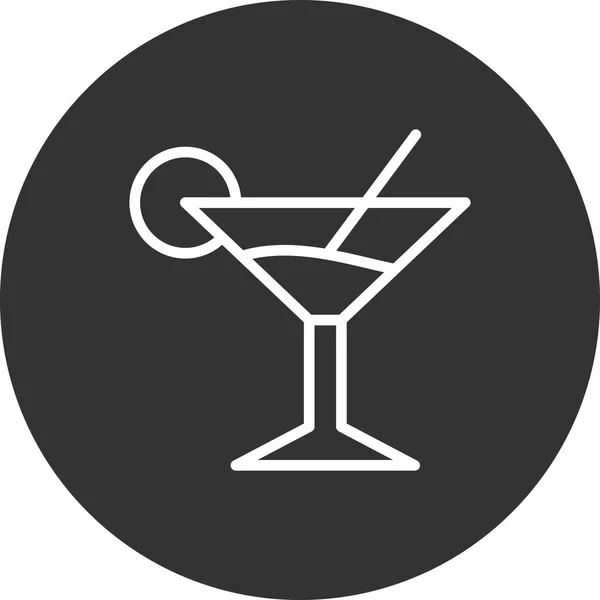 Martini Illustrazione Vettoriale Icona Web — Vettoriale Stock