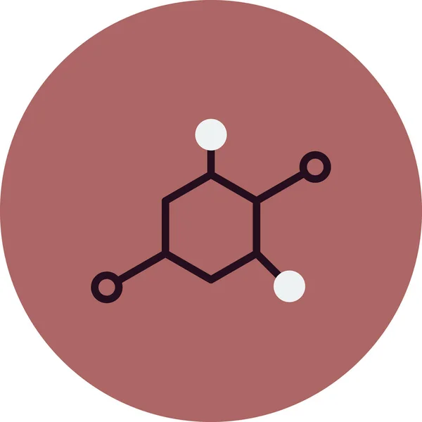 Illustrazione Del Vettore Dell Icona Della Molecola — Vettoriale Stock