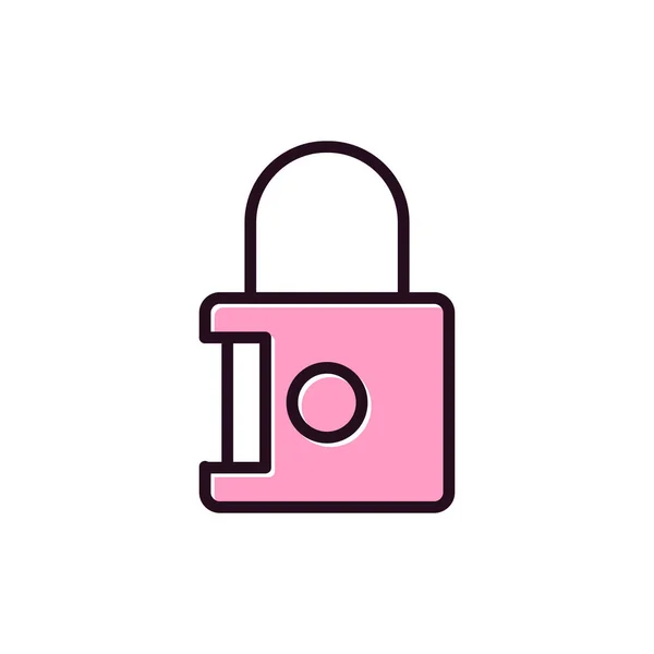 Padlock Icon Vector Illustration — Stock Vector