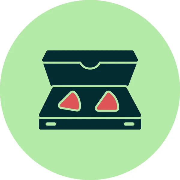 Pizza Box Icon Vector Illustration — стоковый вектор