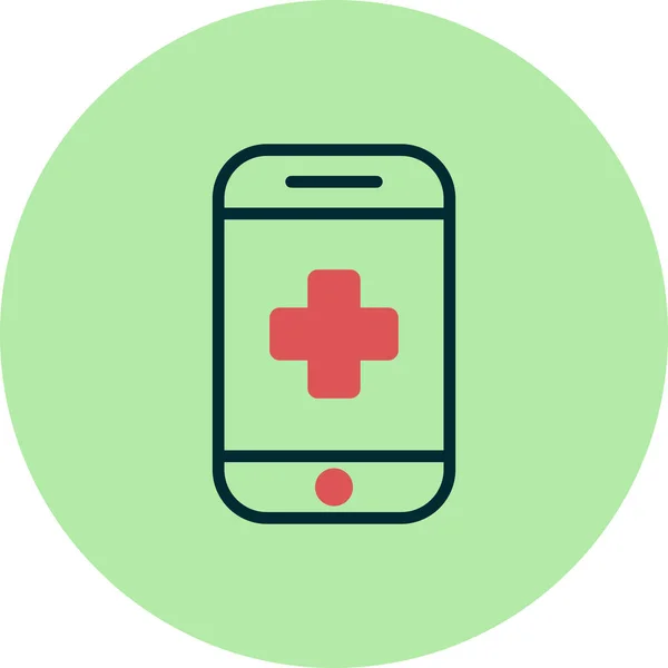 Online Medical App Symbol Vektorillustration — Stockvektor