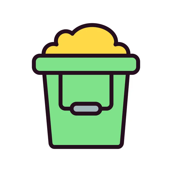 Sand Bucket Icon Vector Illustration — Stock Vector