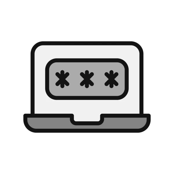 Icona Della Password Illustrazione Vettoriale — Vettoriale Stock