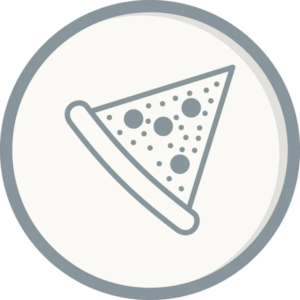 Pizza Szelet Ikon Vektor Illusztráció — Stock Vector