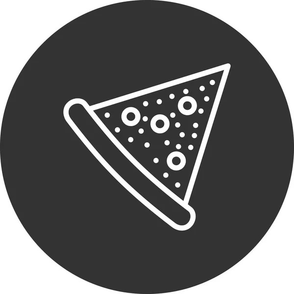 Ícone Fatia Pizza Ilustração Vetorial — Vetor de Stock