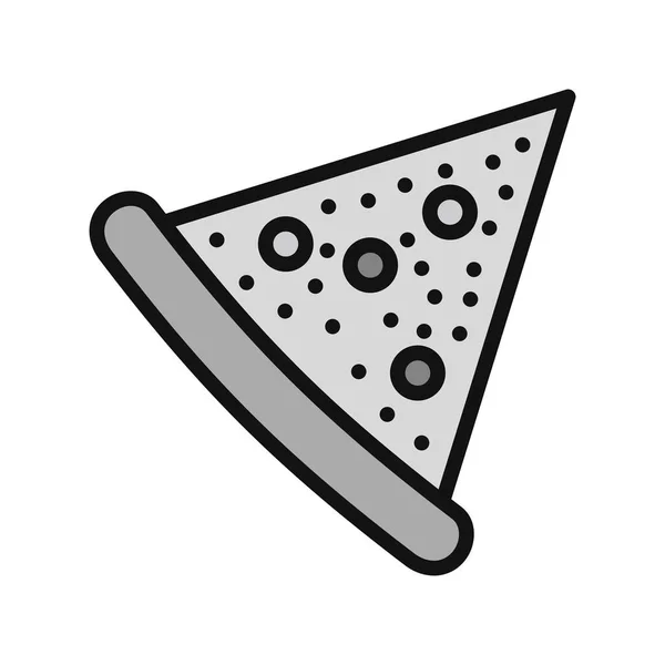 Pizza Skiva Ikon Vektor Illustration — Stock vektor