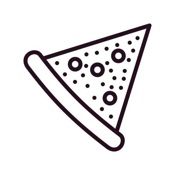 Икона Ломтика Пиццы Векторная Иллюстрация — стоковый вектор