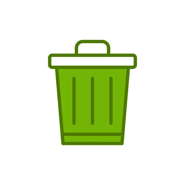 Vector Illustration Trash Can — Stock Vector