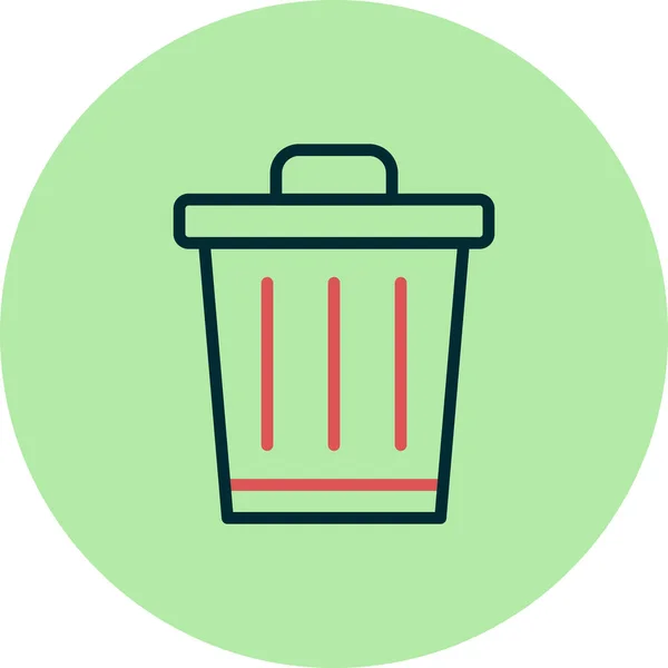 Vector Illustration Trash Can — Stock Vector