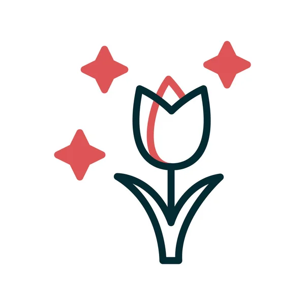 Квітка Тюльпанів Веб Іконка Проста Ілюстрація — стоковий вектор