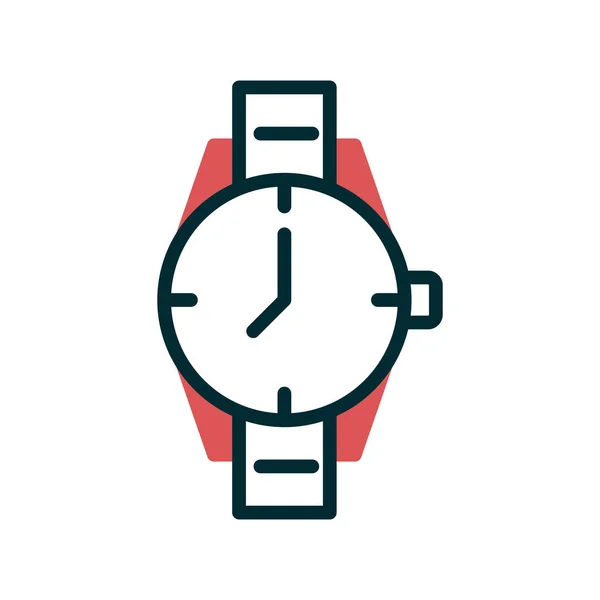 Reloj Pulsera Icono Web Diseño Simple — Vector de stock