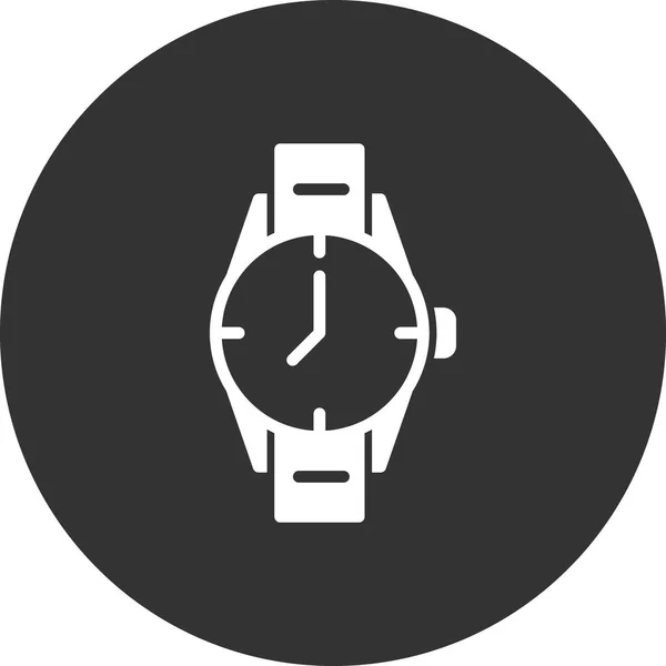 Reloj Pulsera Icono Web Diseño Simple — Vector de stock