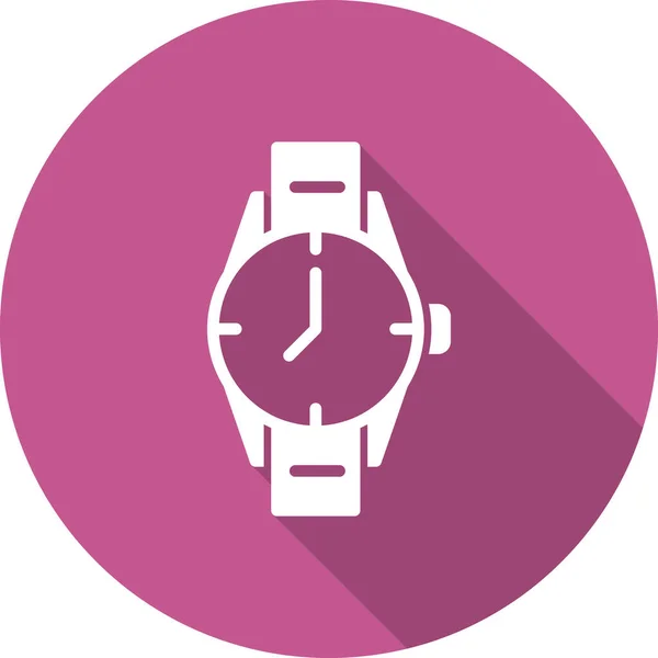 Reloj Pulsera Icono Web Diseño Simple — Vector de stock