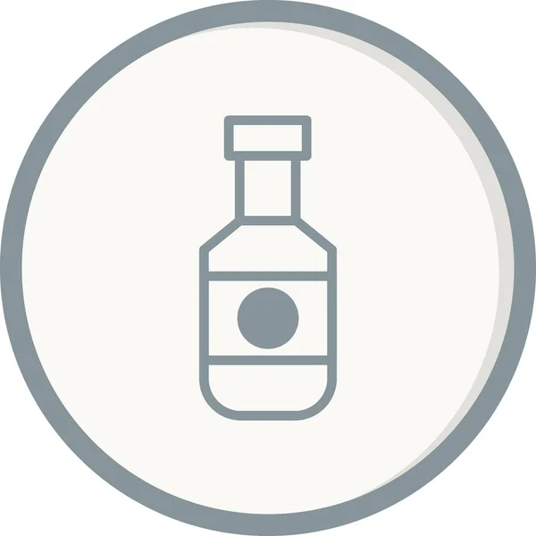 Ikona Butelkę Whisky Ilustracji Wektorowych — Wektor stockowy