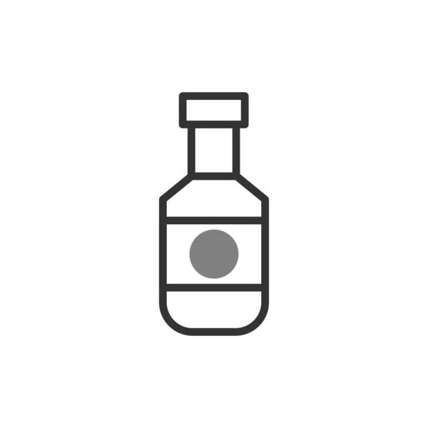 Icono Botella Whisky Ilustración Vectorial — Vector de stock