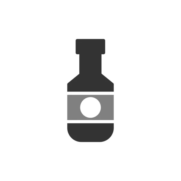 Icono Botella Whisky Ilustración Vectorial — Vector de stock