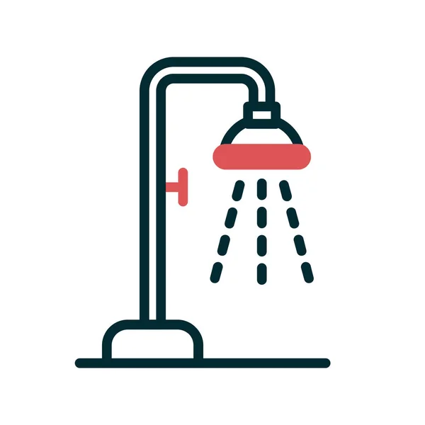 Douche Pictogram Vector Illustratie — Stockvector