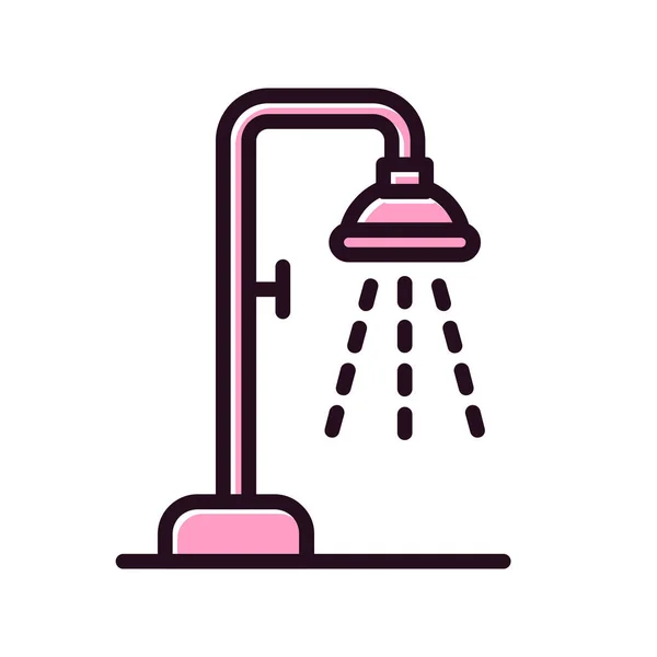 Dusche Symbol Vektor Illustration — Stockvektor