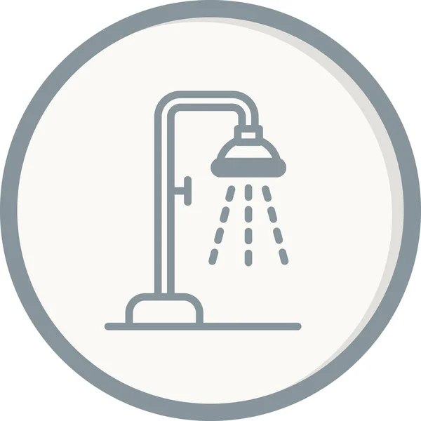 Douche Pictogram Vector Illustratie — Stockvector