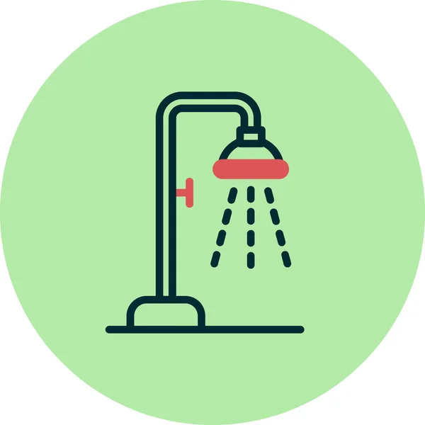 Douche Pictogram Vector Illustratie — Stockvector