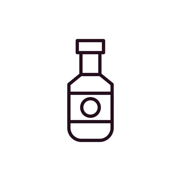 Whisky Fles Pictogram Vectorillustratie — Stockvector