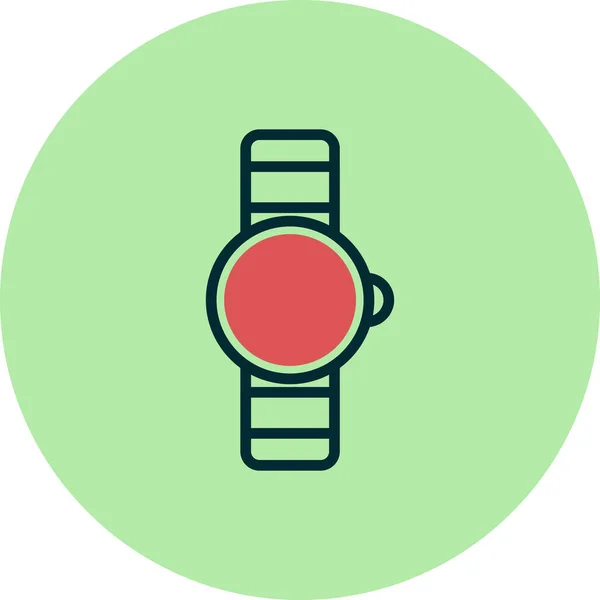 Smartwatch Vector Icono Línea Delgada — Vector de stock