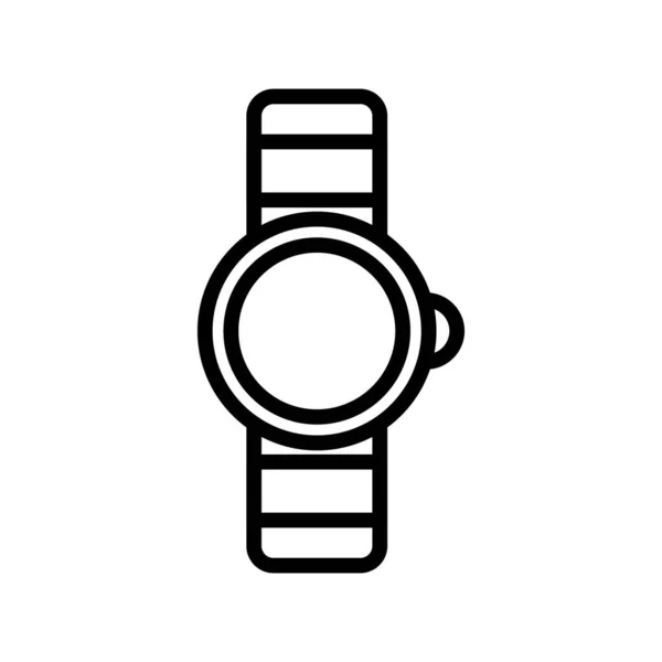 Иконка Тонкой Линии Вектора Смарт Часов — стоковый вектор