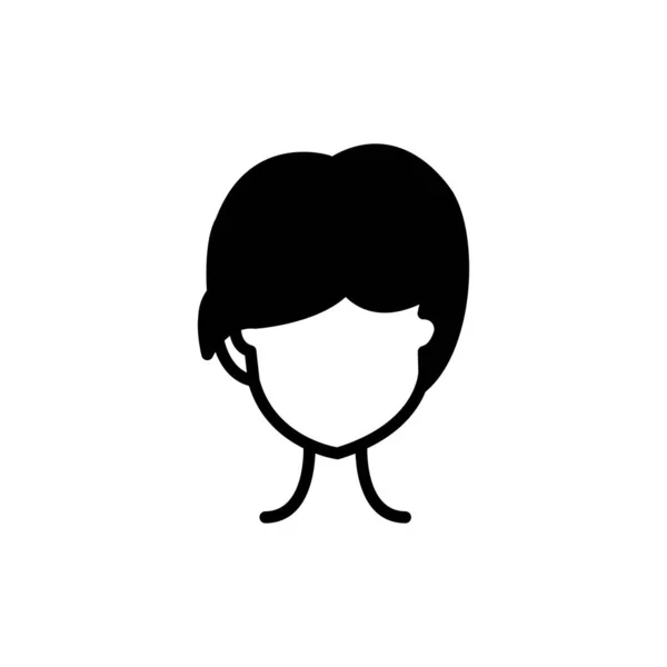 Una Mujer Icono Web Ilustración Simple — Vector de stock