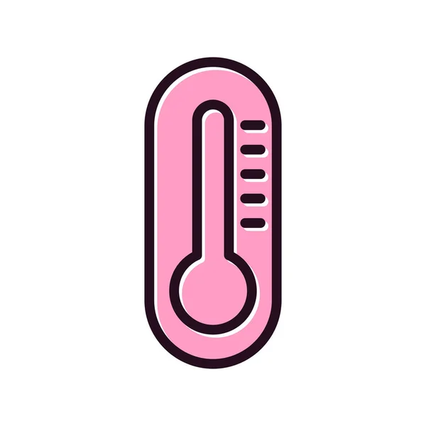 Vector Icon Illustration Thermometer Icon — Stockvektor