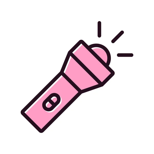 Torch Flashlight Icon Vector Illustration — Διανυσματικό Αρχείο