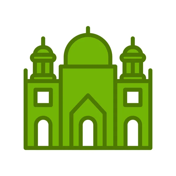 Badshahi Moschee Bauarchitektur Vektorillustration — Stockvektor