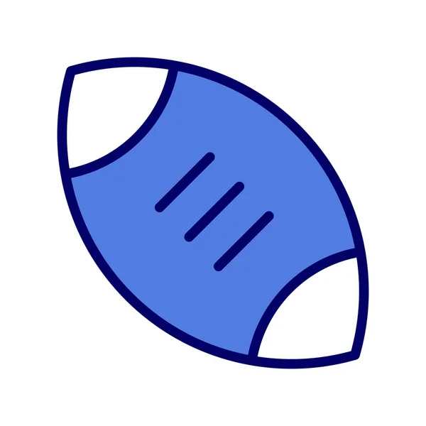 Rugby Ball Icon Sport Vector Illustration — Stock vektor