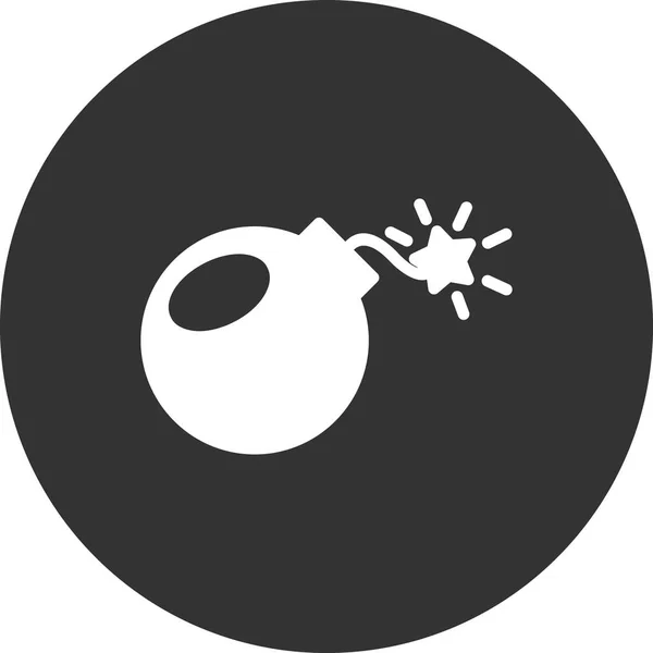 Bomba Webová Ikona Jednoduchá Ilustrace — Stockový vektor