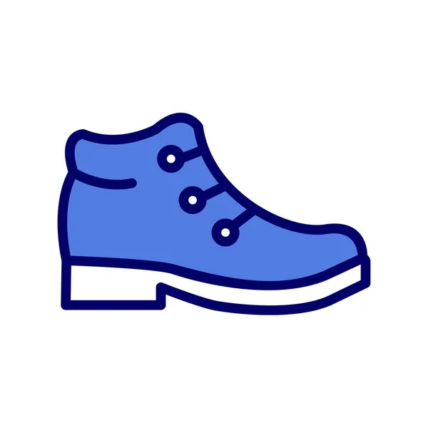 Сапоги Обувь Линии Иконка Плоский Стиль Вектор — стоковый вектор