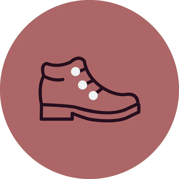 Botas Línea Zapatos Icono Estilo Plano Vector — Archivo Imágenes Vectoriales