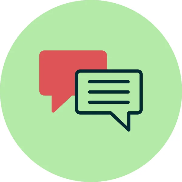 Icono Vector Chat Notificación Diálogo Web — Archivo Imágenes Vectoriales