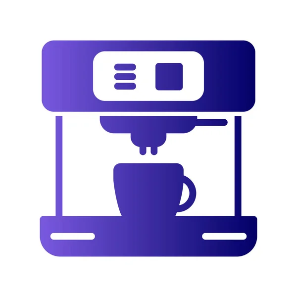 Coffee Maker Vector Line Icon — Stock Vector