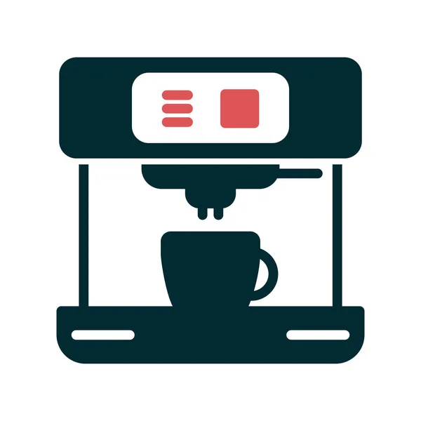 Coffee Maker Vector Line Icon — Stock Vector