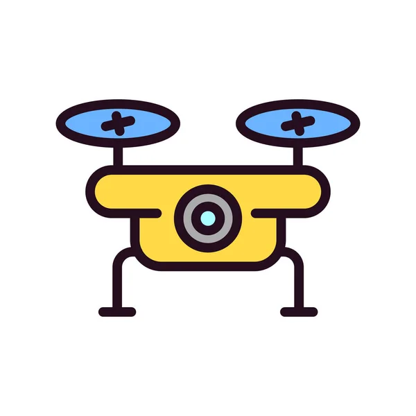 Drone Ícone Web Ilustração Simples — Vetor de Stock
