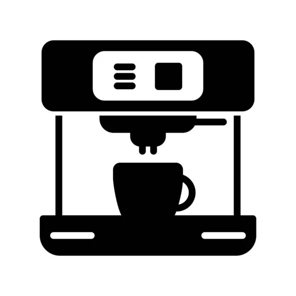 咖啡酿造机病媒线图标 — 图库矢量图片